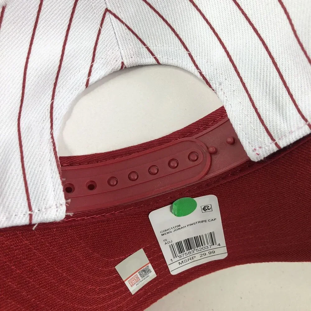 Iowa State Cyclones Hat Cap Snap Back White Red‎ Pinstripe NCAA Adjustable NWT